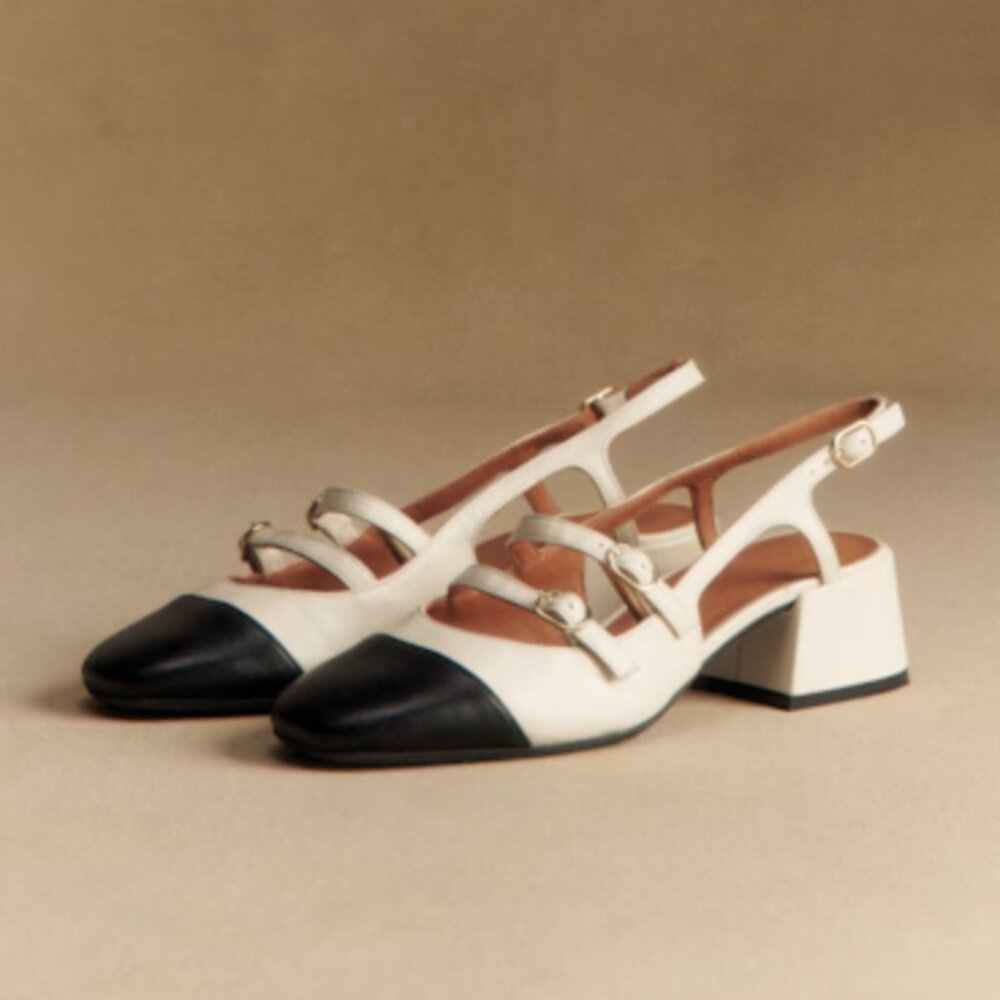 Sezane Paula Babies Ecru / Black - Size 11